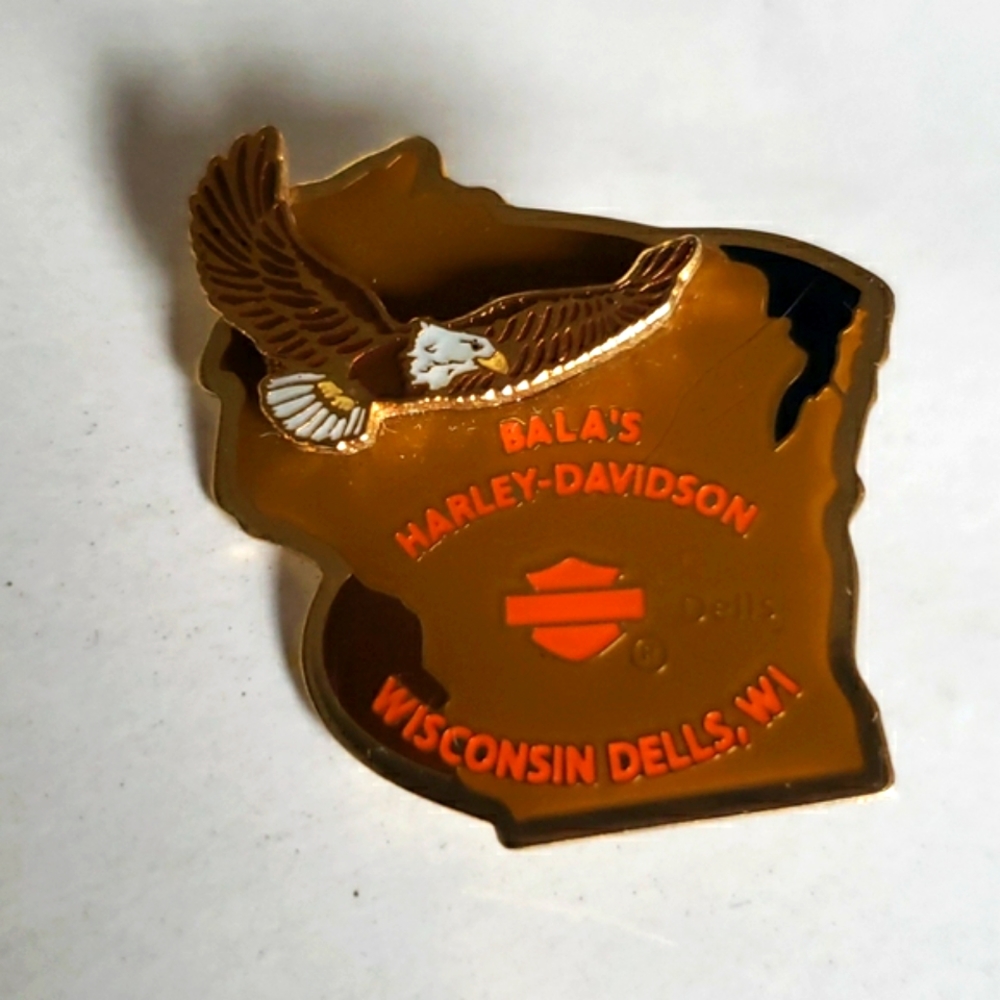 Vintage Harley Davidson Dealership pin